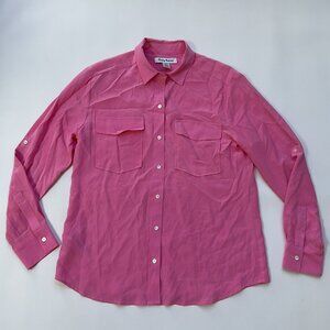 Tommy Bahama Women’s Silk Long Sleeve Shirt Pink Size S